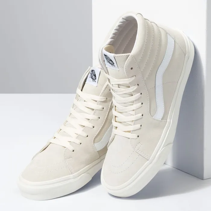 Classics Shoes Men Vans Pig Suede Sk8Hi Marshmallowtrue White Classics Shoes Men Vans Pig Suede Sk8Hi Marshmallowtrue White