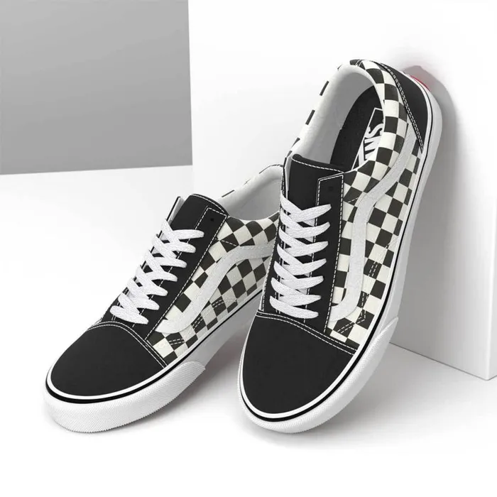 Classics Shoes Men Vans Primary Check Old Skool Blackwhite Classics Shoes Men Vans Primary Check Old Skool Blackwhite