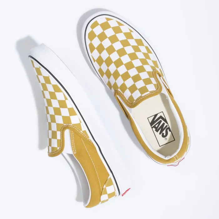 Classics Shoes MenWomen Vans Checkerboard Classic SlipOn Olive Oiltrue White Classics Shoes MenWomen Vans Checkerboard Classic SlipOn Olive Oiltrue White