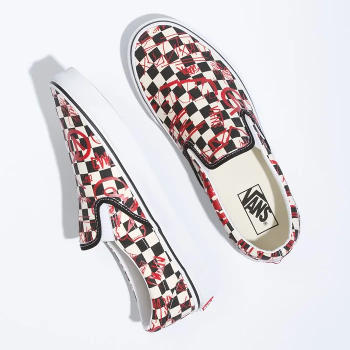 Classics Shoes MenWomen Vans Crew Classic SlipOn Checkerboardred Classics Shoes MenWomen Vans Crew Classic SlipOn Checkerboardred
