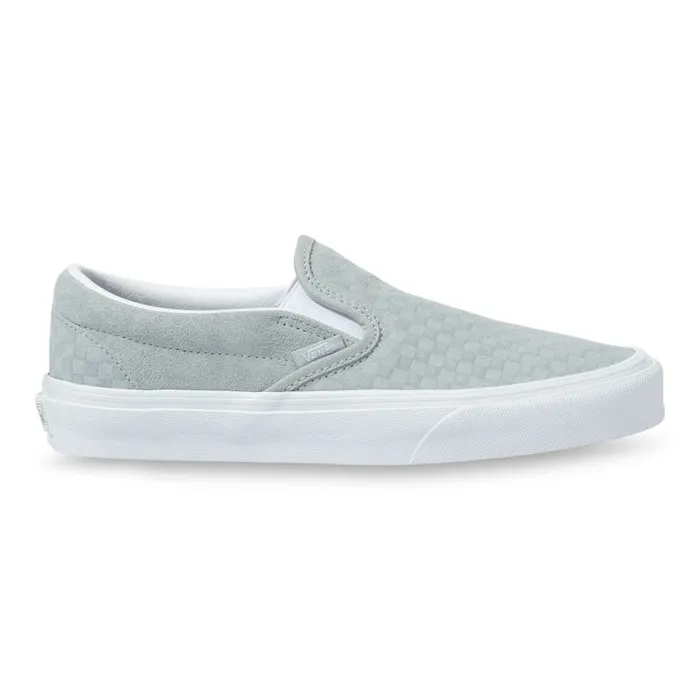 Classics Shoes MenWomen Vans Emboss Mini Check Classic SlipOn Mirage Graytrue White Classics Shoes MenWomen Vans Emboss Mini Check Classic SlipOn Mirage Graytrue White