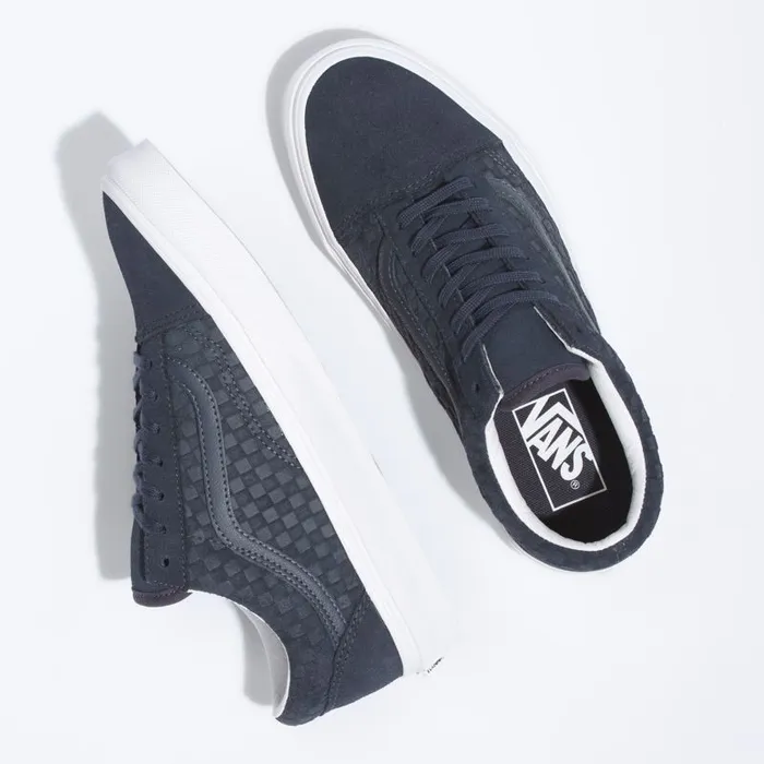 Classics Shoes MenWomen Vans Emboss Mini Check Old Skool India Inktrue White Classics Shoes MenWomen Vans Emboss Mini Check Old Skool India Inktrue White