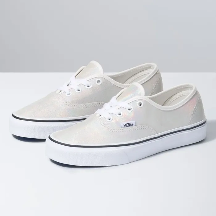 Classics Shoes MenWomen Vans Prism Suede Authentic Metallicblanc De Blanc
