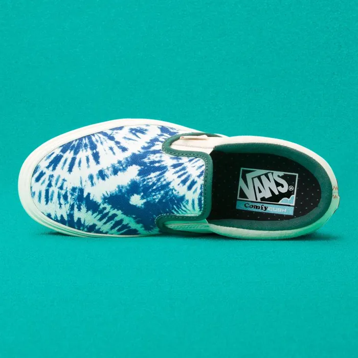 Classics Shoes MenWomen Vans TieDye Clash ComfyCush SlipOn Antique Whitebistro Green Classics Shoes MenWomen Vans TieDye Clash ComfyCush SlipOn Antique Whitebistro Green
