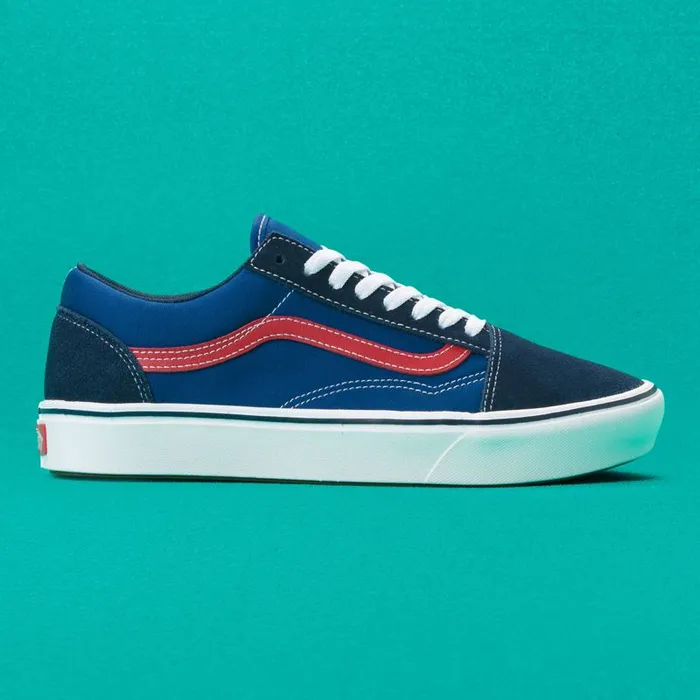 Classics Shoes MenWomen Vans TriTone ComfyCush Old Skool Dress Bluesbluered Classics Shoes MenWomen Vans TriTone ComfyCush Old Skool Dress Bluesbluered