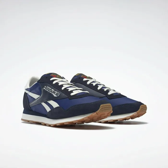 Classics Shoes MensWomens Reebok AZ II Shoes Classic Cobalt Vector Navy Classic White