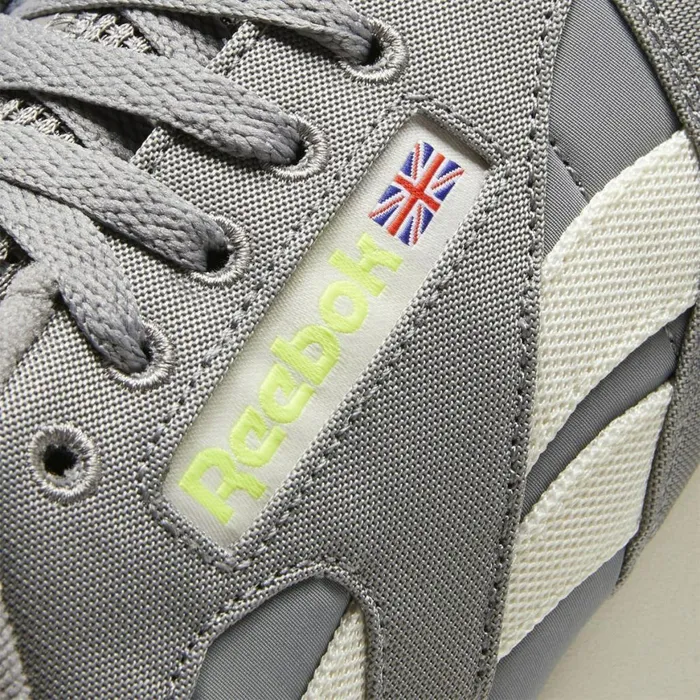 Classics Shoes MensWomens Reebok Classic Leather Shoes Grey Classic White Yellow Flare