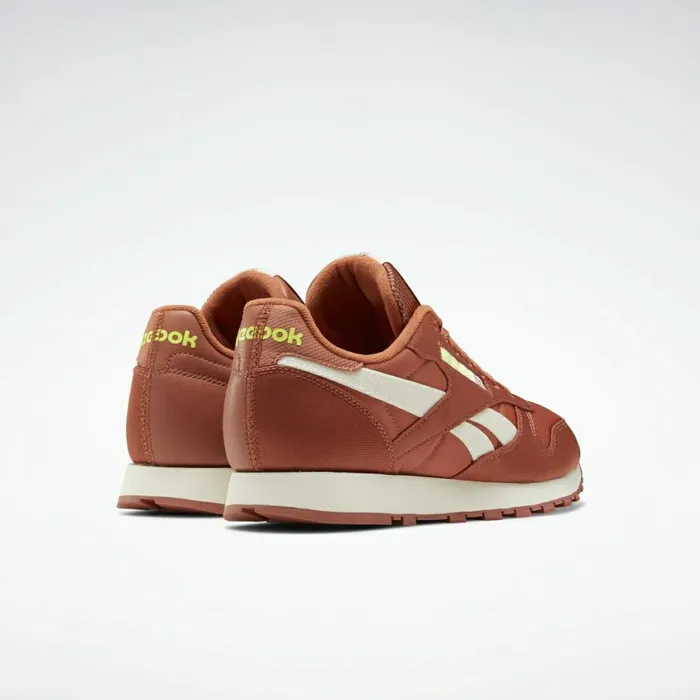 Classics Shoes MensWomens Reebok Classic Leather Shoes Orange Classic White Yellow Flare
