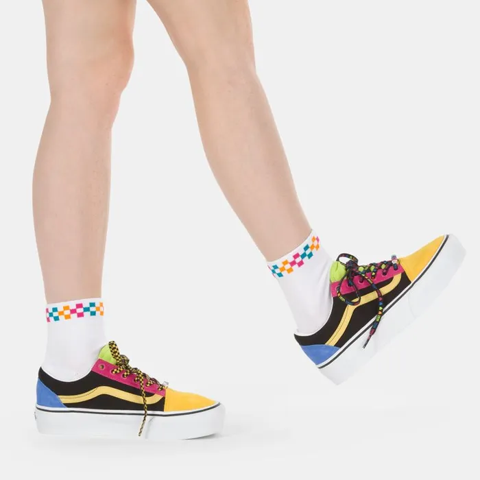 Classics Shoes Women Vans Beads Old Skool Platform Multitrue White Classics Shoes Women Vans Beads Old Skool Platform Multitrue White