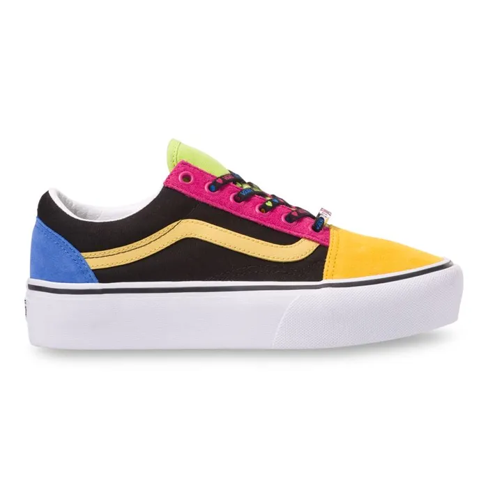 Classics Shoes Women Vans Beads Old Skool Platform Multitrue White Classics Shoes Women Vans Beads Old Skool Platform Multitrue White