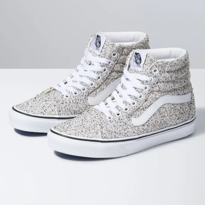 Classics Shoes Women Vans Boucle Sk8Hi Speckletrue White