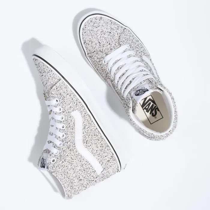 Classics Shoes Women Vans Boucle Sk8Hi Speckletrue White Classics Shoes Women Vans Boucle Sk8Hi Speckletrue White