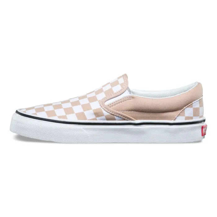 Classics Shoes Women Vans Checkerboard SlipOn Frappetrue White