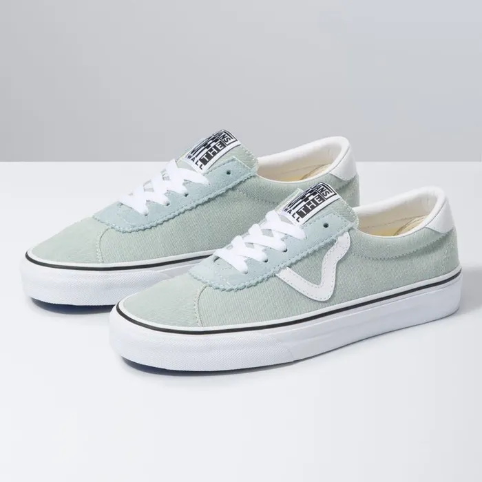 Classics Shoes Women Vans DenimSport Washedtrue White