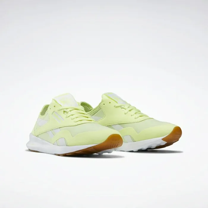Classics Shoes Womens Reebok Classic Nylon SP Energy Glow Yellow Flare Ftwr White
