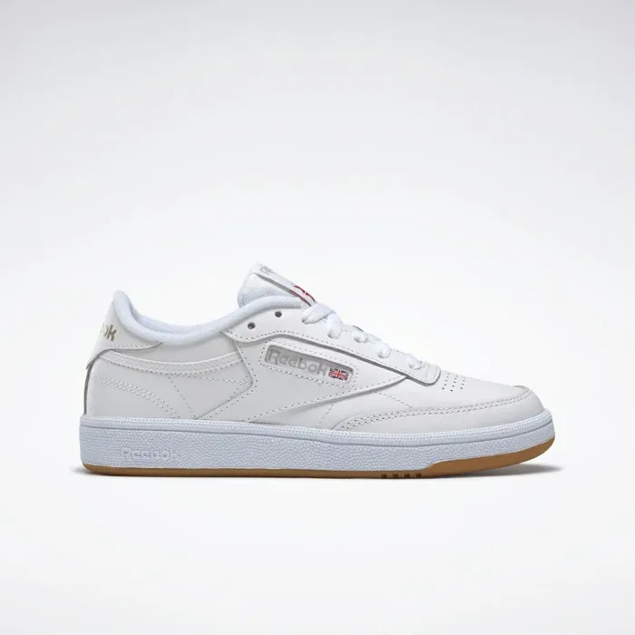 Classics Shoes Womens Reebok Club C 85 Shoes White Light Grey Gum