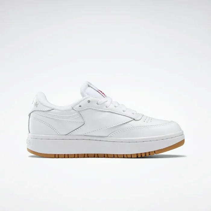 Classics Shoes Womens Reebok Club C Double Shoes White Reebok Rubber Gum07 White