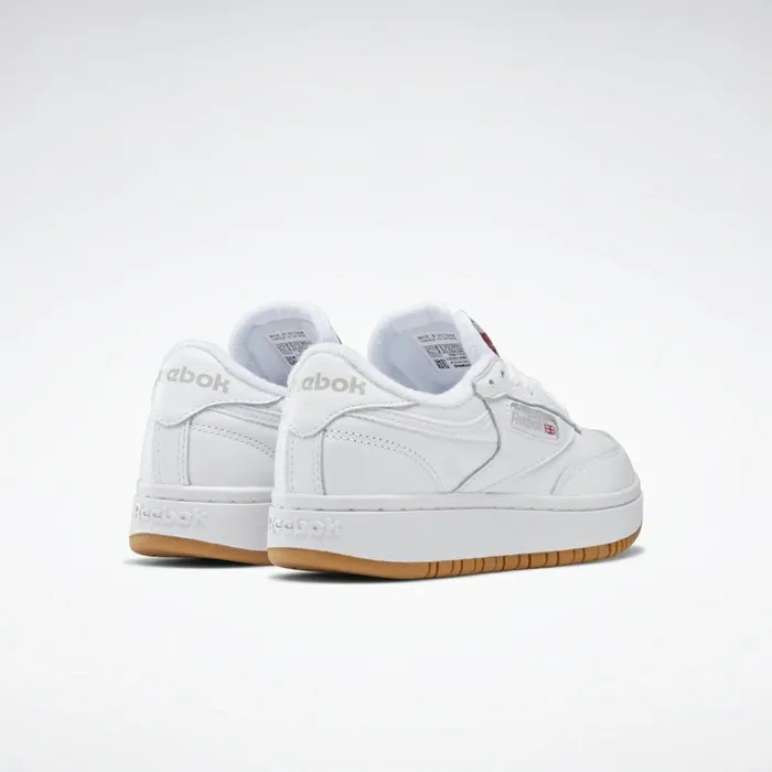 Classics Shoes Womens Reebok Club C Double Shoes White Reebok Rubber Gum07 White