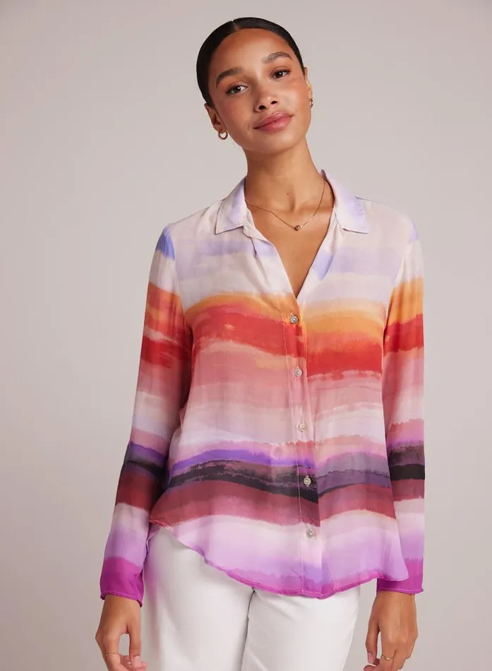 Clean Shirt 8211 Canyon Stripe Print Women Bella Dahl Button Down