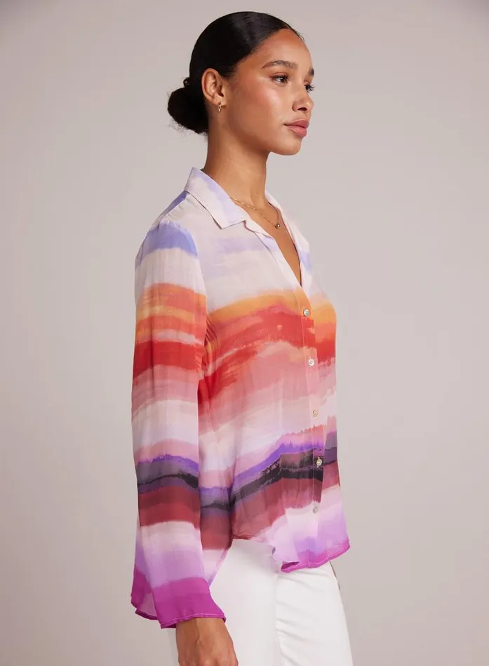 Clean Shirt 8211 Canyon Stripe Print Women Bella Dahl Button Down