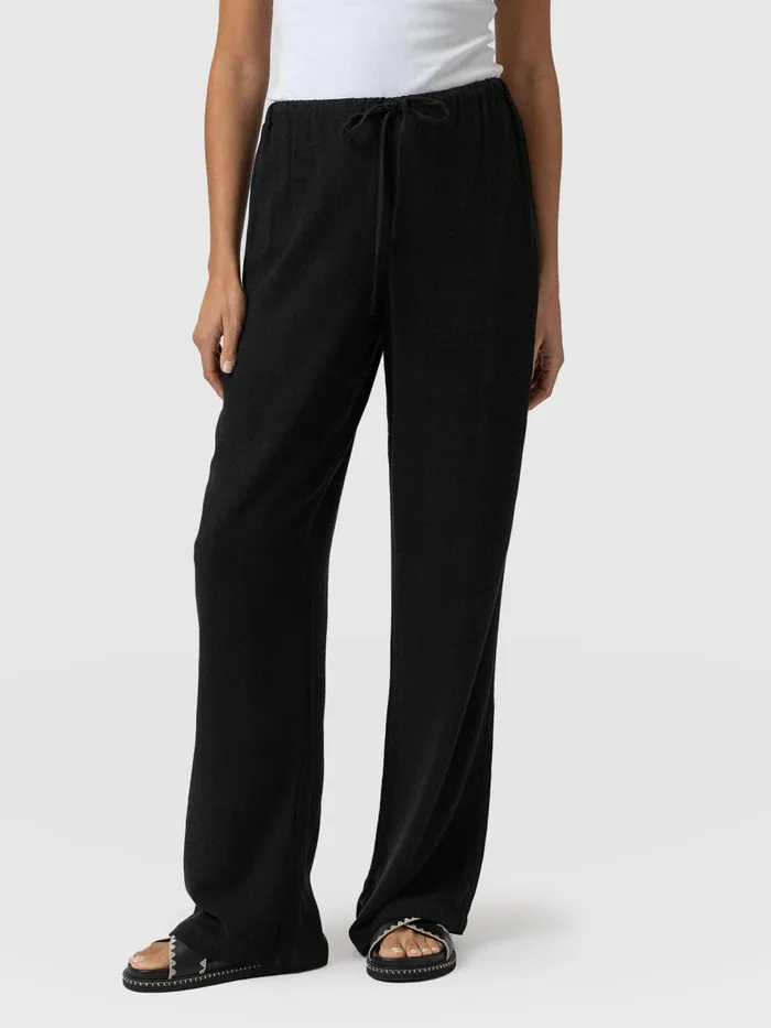 Corinne Linen Pant 8211 Black Black Women Saint And Sofia Pants