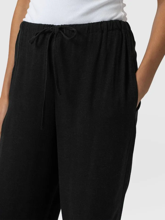 Corinne Linen Pant 8211 Black Black Women Saint And Sofia Pants