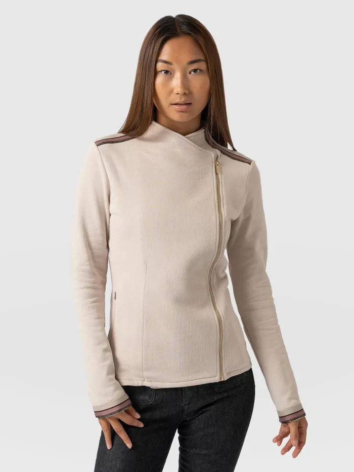 Cotton Biker Jacket 8211 Light Beige 8211 Gold Lurex Stripe Gold Lurex Stripe Women Saint And Sofia Coats and Jackets Cotton Biker Jacket 8211 Light Beige 8211 Gold Lurex Stripe Gold Lurex Stripe Women Saint And Sofia Coats and Jackets