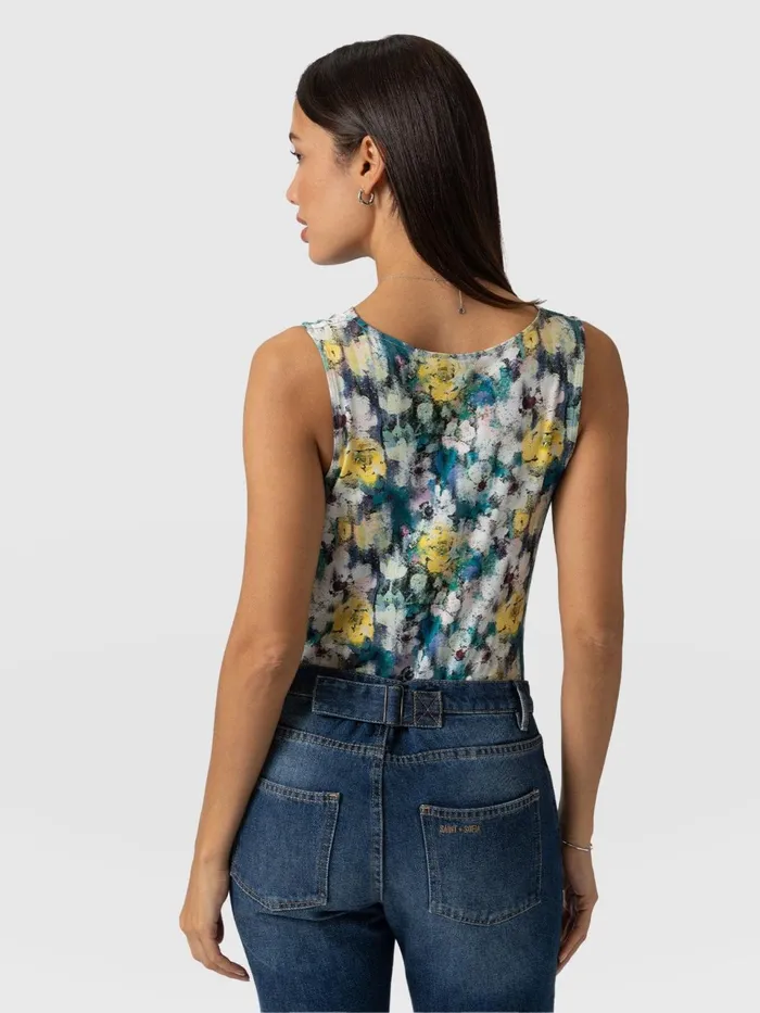 Cowl Neck Cami 8211 Misty Floral Misty Floral Women Saint And Sofia TShirts and Tanks