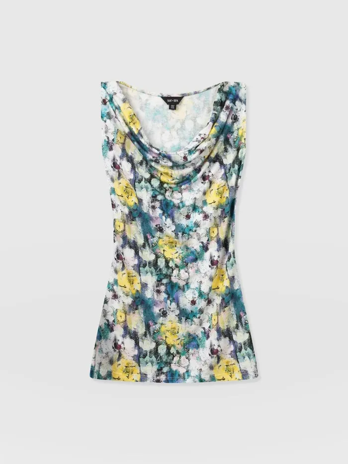 Cowl Neck Cami 8211 Misty Floral Misty Floral Women Saint And Sofia TShirts and Tanks