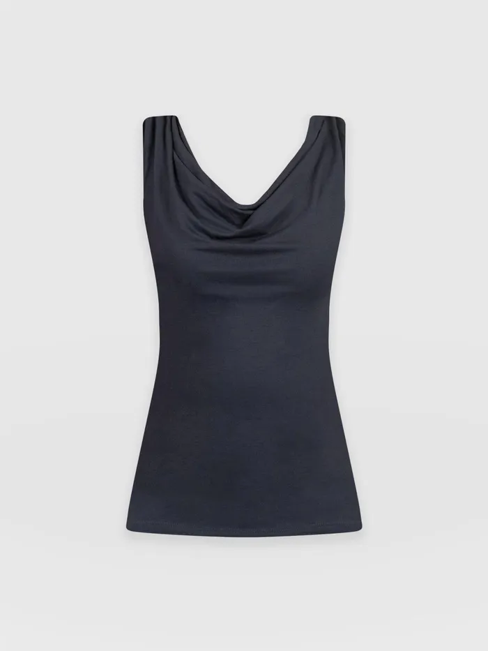 Cowl Neck Cami 8211 Navy Navy Women Saint And Sofia TShirts and Tanks