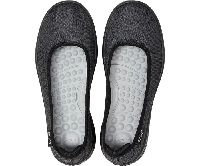 Crocs Flats Crocs Reviva Flat Black Black 8211 Women