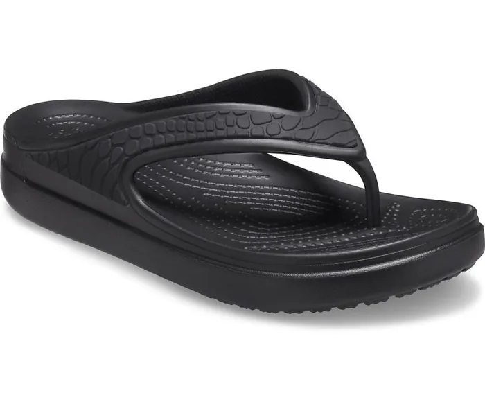 Crocs FlipFlops Crocs Sloane Snake Wedge Flip Black 8211 Women