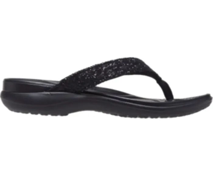 Crocs Sandals Capri V Glitter Flip Black 8211 Women