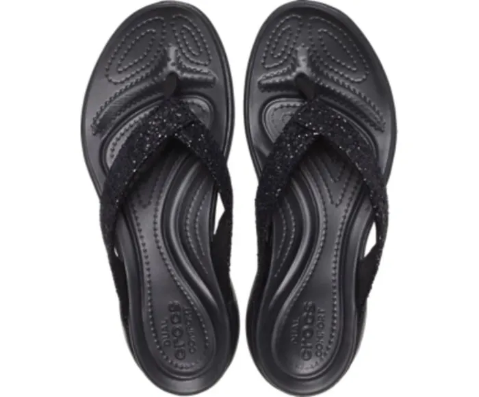 Crocs Sandals Capri V Glitter Flip Black 8211 Women