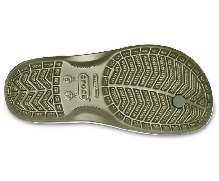 Crocs Sandals Crocband Flip Army Green White 8211 WomenMen