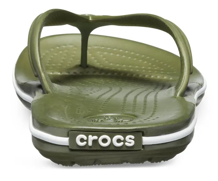 Crocs Sandals Crocband Flip Army Green White 8211 WomenMen
