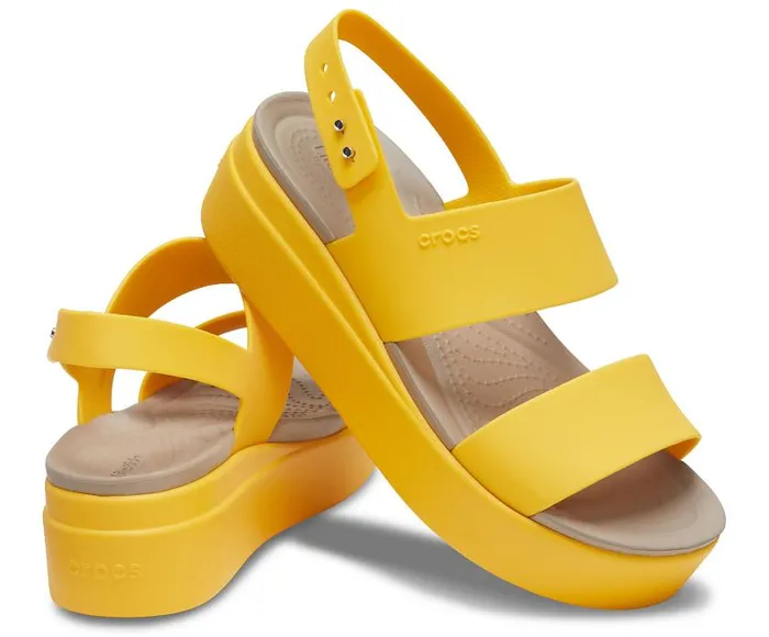 Crocs Sandals Crocs Brooklyn Low Wedge Canary Canary 8211 Women