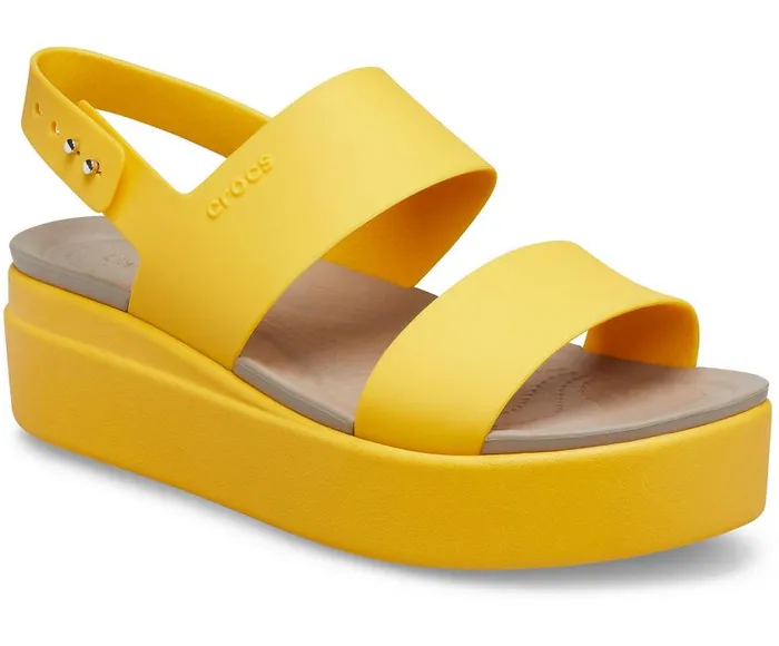 Crocs Sandals Crocs Brooklyn Low Wedge Canary Canary 8211 Women