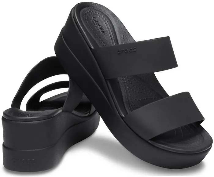 Crocs Sandals Crocs Brooklyn Mid Wedge Black Black 8211 Women