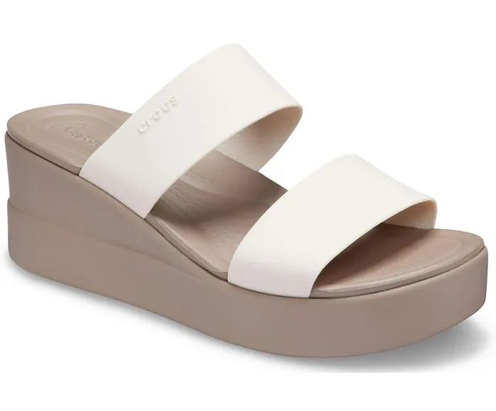 Crocs Sandals Crocs Brooklyn Mid Wedge Stucco Mushroom 8211 Women