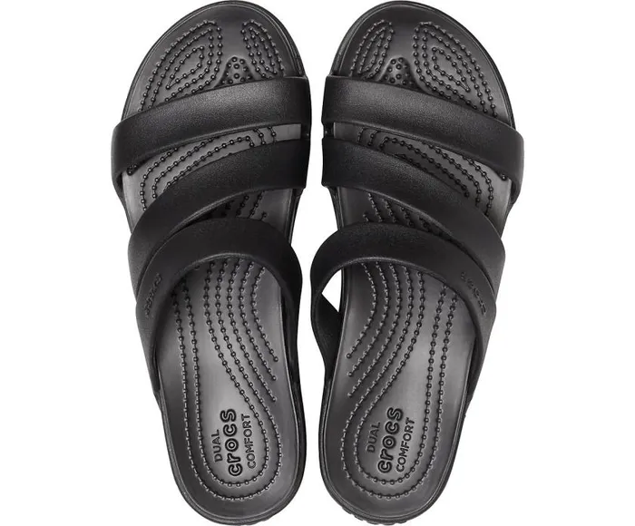 Crocs Sandals Crocs Monterey Strappy Wedge Black 8211 Women