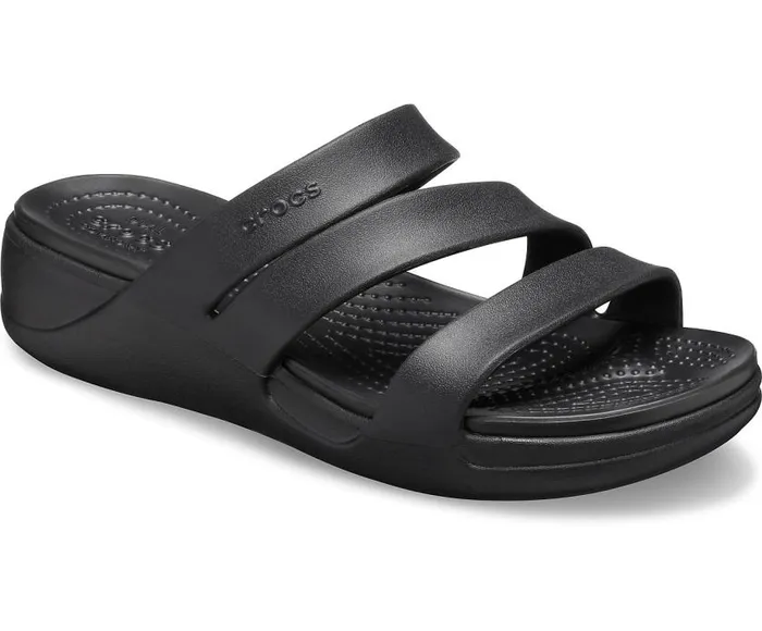 Crocs Sandals Crocs Monterey Strappy Wedge Black 8211 Women