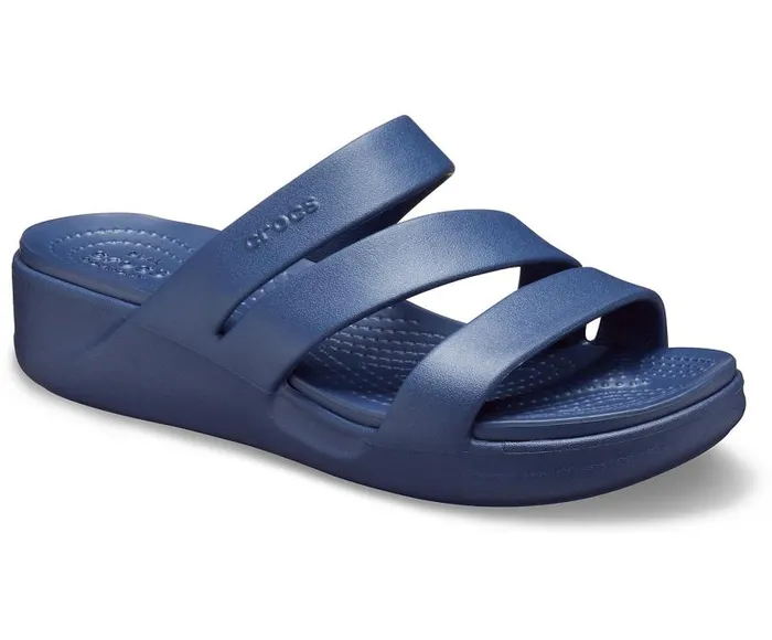 Crocs Sandals Crocs Monterey Strappy Wedge Navy 8211 Women