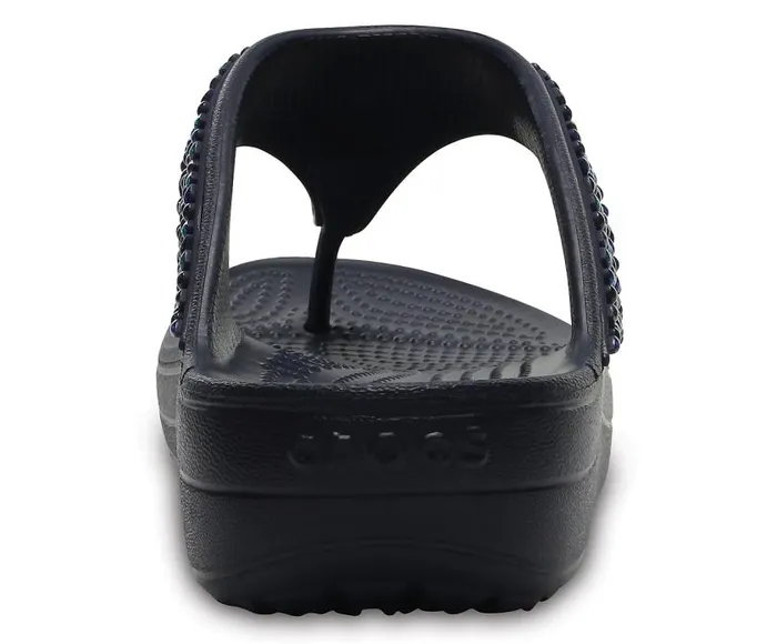 Crocs Sandals Crocs Sloane Embellished Flip Navy Turquoise 8211 Women
