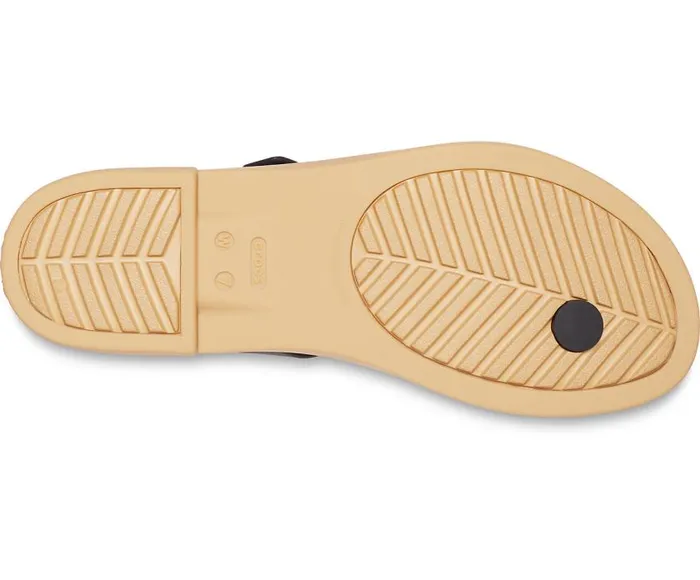 Crocs Sandals Crocs Tulum Toe Post Sandal Black Tan 8211 Women
