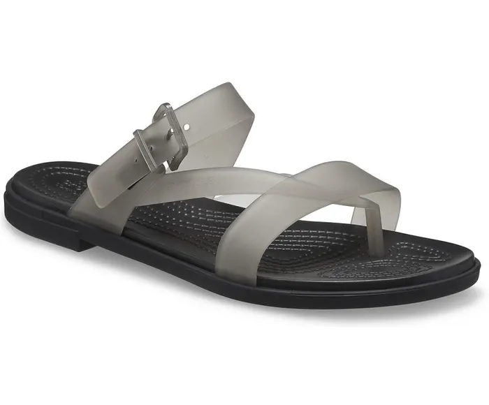Crocs Sandals Crocs Tulum Translucent Toe Post Black 8211 Women