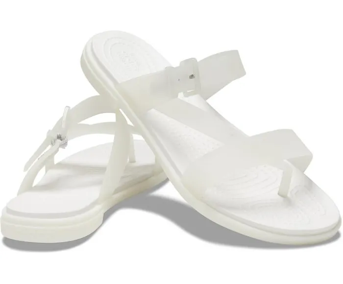 Crocs Sandals Crocs Tulum Translucent Toe Post Oyster 8211 Women