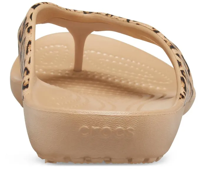 Crocs Sandals Kadee II Leopard Flip Leopard Gold 8211 Women