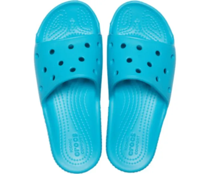 Crocs Sandals Kids039 Classic Crocs Slide Digital Aqua 8211 GirlsBoys