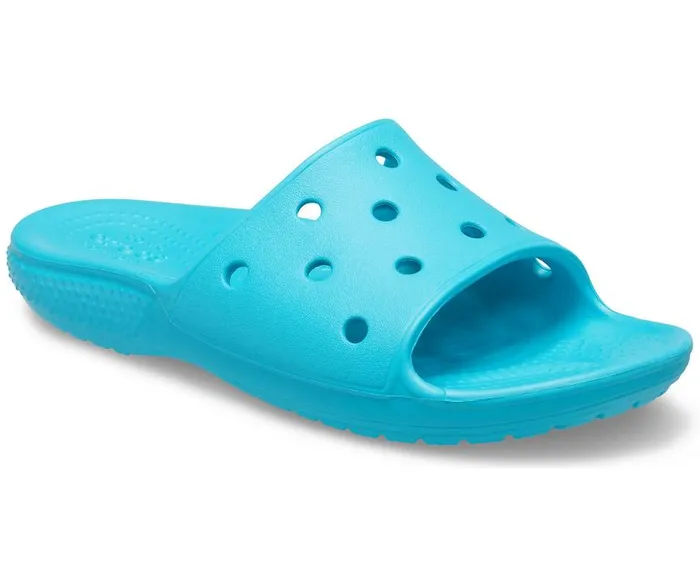 Crocs Sandals Kids039 Classic Crocs Slide Digital Aqua 8211 GirlsBoys